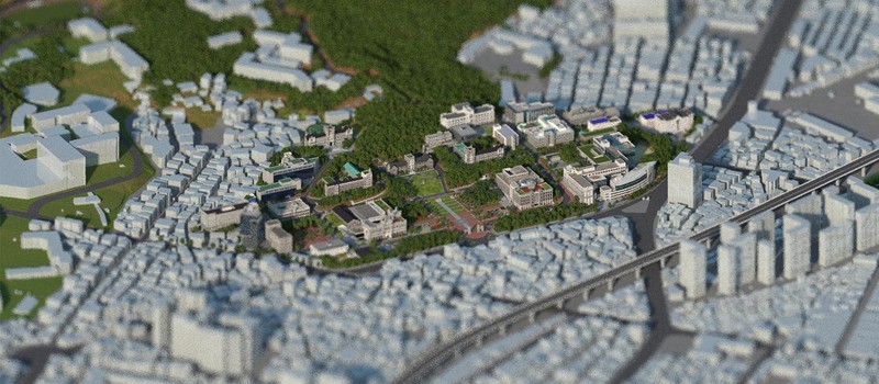 Студент потратил 700 часов на воссоздание своего университетского кампуса в Minecraft с полными интерьерами