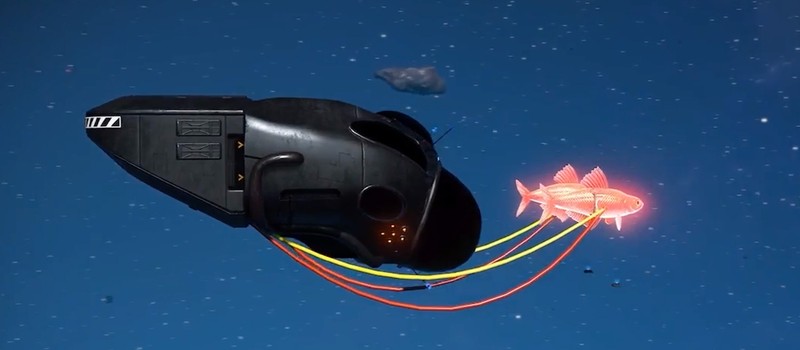 Игрок No Man's Sky создал корвет на рыбной тяге – самый необычный корабль в космосе