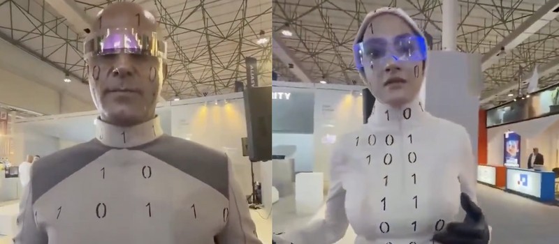 "Продвинутые роботы" на выставке в Иране оказались актерами в примитивных костюмах