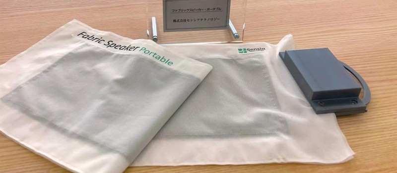 Японский стартап создал портативную колонку из звукоизлучающей ткани