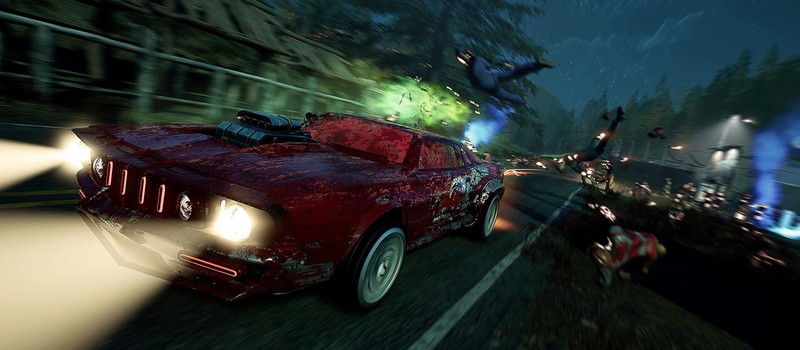 Уничтожение зомби на сверхскоростях в геймплее Carmageddon: Rogue Shift