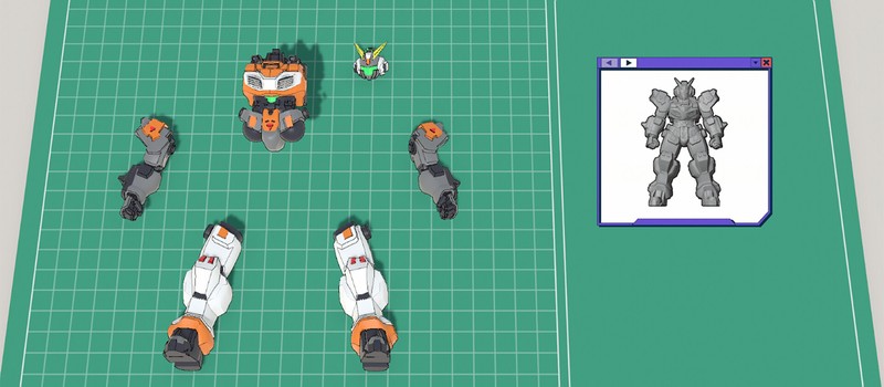 Симулятор сборки Gunpla-моделей Mech Builder 3D позволяет создавать мехов без затрат на реальное хобби