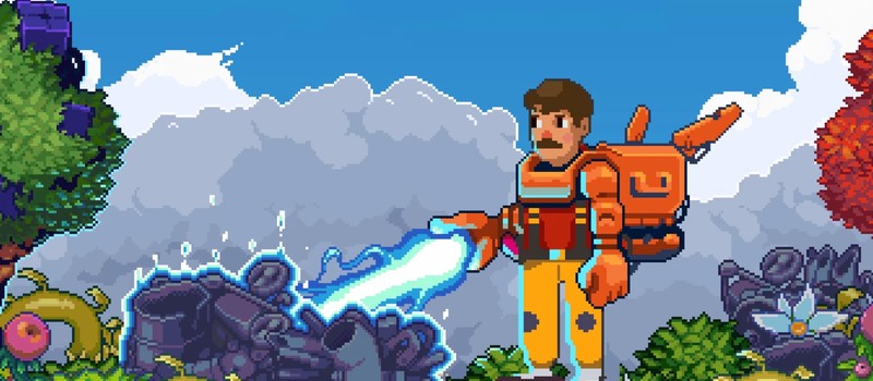 Обычный работяга с усами попадает на планету роботов в первом трейлере песочницы Silicone Heart в стиле Stardew Valley