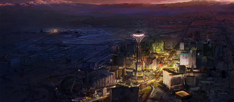 Художник нарисовал Стрип из Fallout New Vegas в реальном масштабе полагаясь на Google Maps
