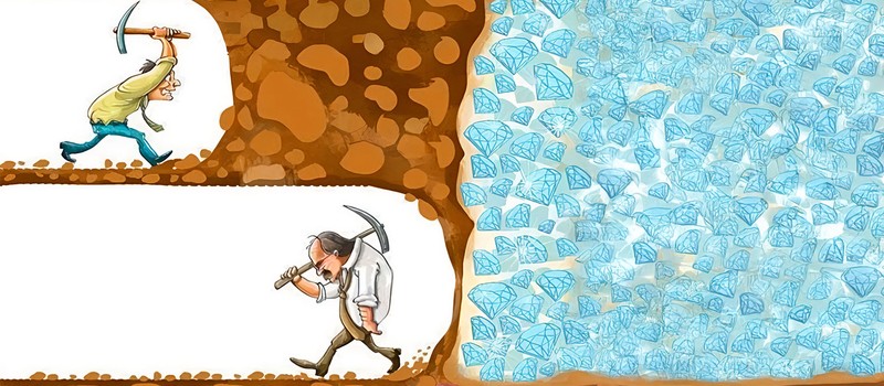 Японский стример создал игру по мотивам мема о копании алмазов, где кнопка "сдаться" показывает, как близко вы были к цели