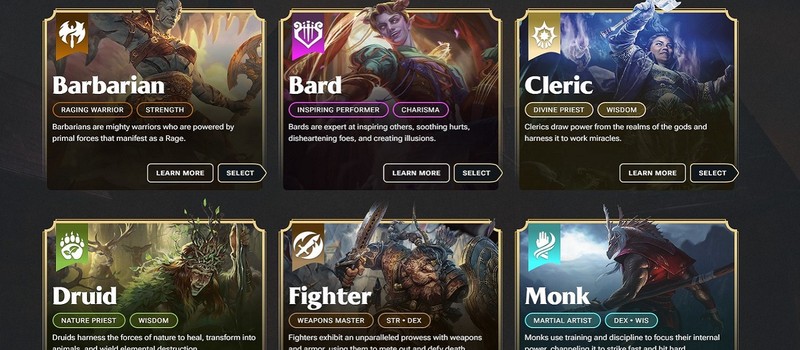 Официальный сервис D&D представил обновлённую и улучшенную версию редактора персонажей
