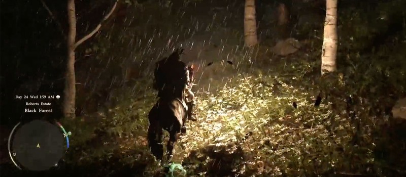 Игрок Crimson Desert показал путешествие по ночному лесу в разгар ливня – зрелище редкое и невероятно атмосферное