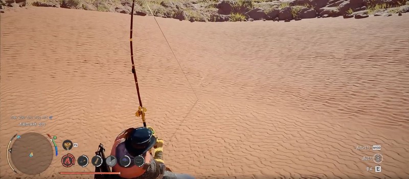 Игрок Crimson Desert обнаружил, что рыбачить можно прямо в пустыне – на крючок попадается механическая рыба