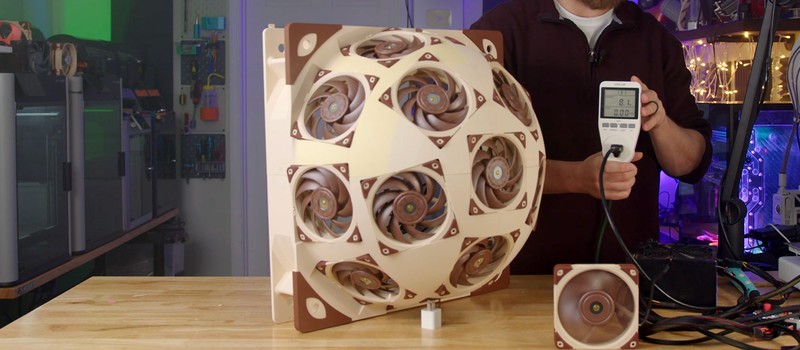 Купол из 15 вентиляторов на боковой панели ПК снизил температуру процессора на 20 градусов