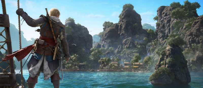 Акула и красивый подводный мир в геймплее ремейка Assassin's Creed Black Flag Resynced