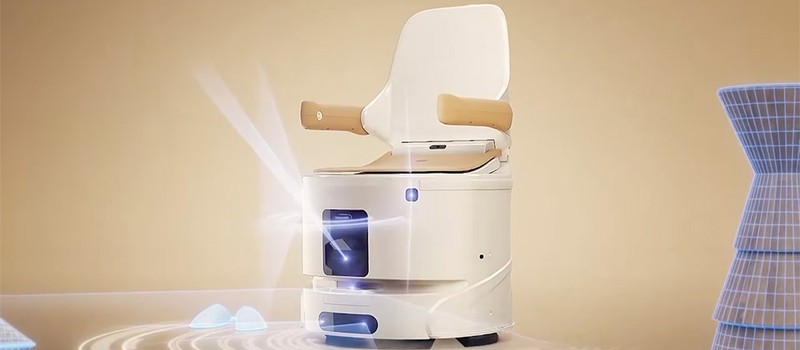 Китайская компания Yueban показала робот-туалет, который сам подъезжает к кровати и моется после использования