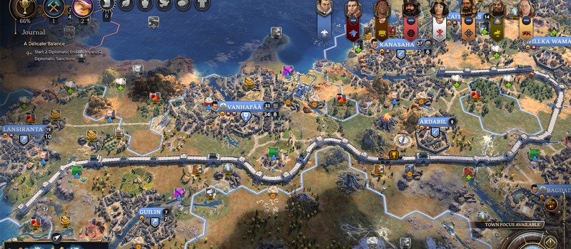 Игрок Civilization 7 впервые протянул Великую стену на 30 клеток через девять поселений