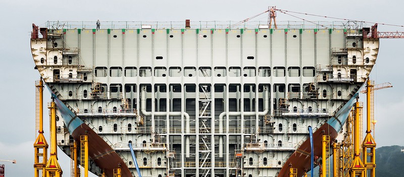 Как строятся крупнейшие грузовые корабли в мире