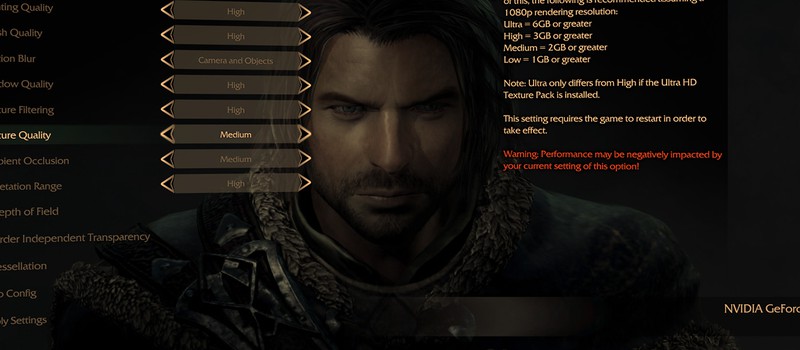 Middle-earth: Shadow of Mordor требует 6 Гб VRAM для ультра-текстур на PC