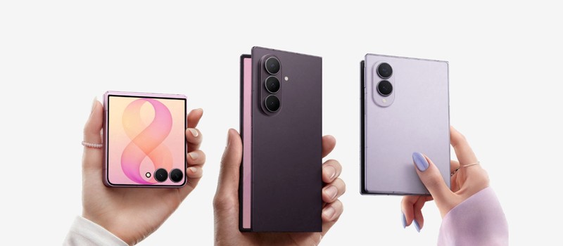 Samsung показала три складных смартфона и пару часов