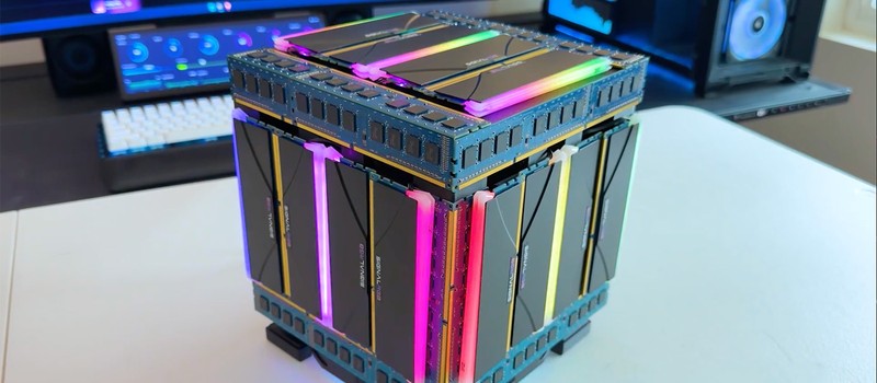 Энтузиаст собрал ПК с 36 планками RAM и раздаёт его в виде насмешки над Steam Machine