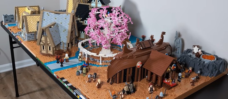 Ютубер создал точную копию Вайтрана из Skyrim при помощи 80 000 деталей LEGO