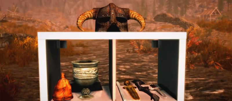 IKEA добавила в Skyrim шкаф Kallax с голосом Мэтта Берри – компаньон носит вещи и вызывается Криком