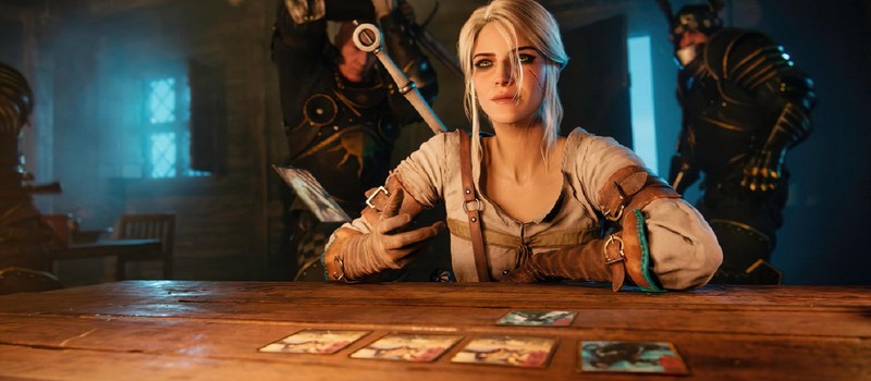 Семейная пара воссоздала главный мем из The Witcher 3 – вместо "обкатки" нового дивана муж с женой пошли играть в Гвинт
