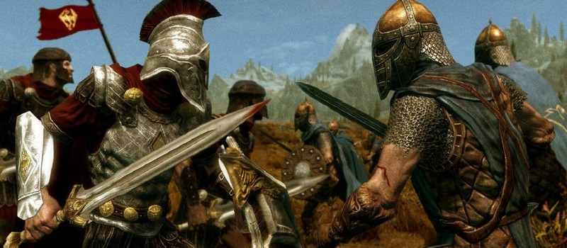 Моддеры Skyrim научили Братьев Бури и Имперцев двигаться строем, метать копья и прикрываться щитами – но эффективно ли это в мире магии?