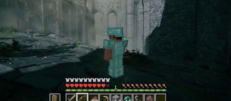 Художник перенёс Minecraft в Elden Ring – 1600 предметов, рабочий редстоун и творческий режим