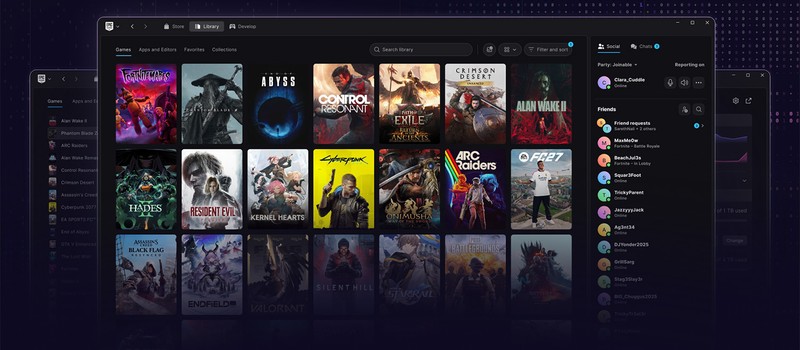 Epic навайбкодила новую версию лаунчера Epic Games Store, и он запускается на 46% быстрее Steam