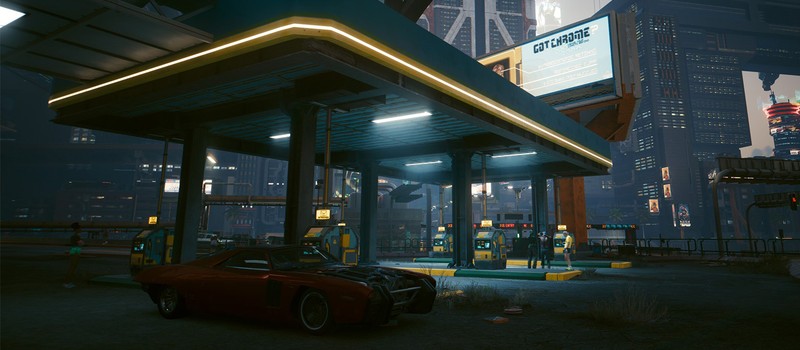Два мода приближают Cyberpunk 2077 к GTA 6 с заправками, топливом и звездами розыска