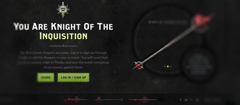 Оружие из красного лириума для Dragon Age: Inquisition