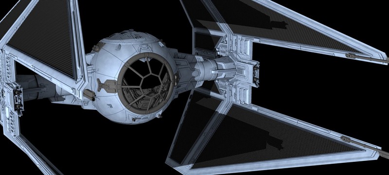 Летающий дрон в виде TIE Interceptor