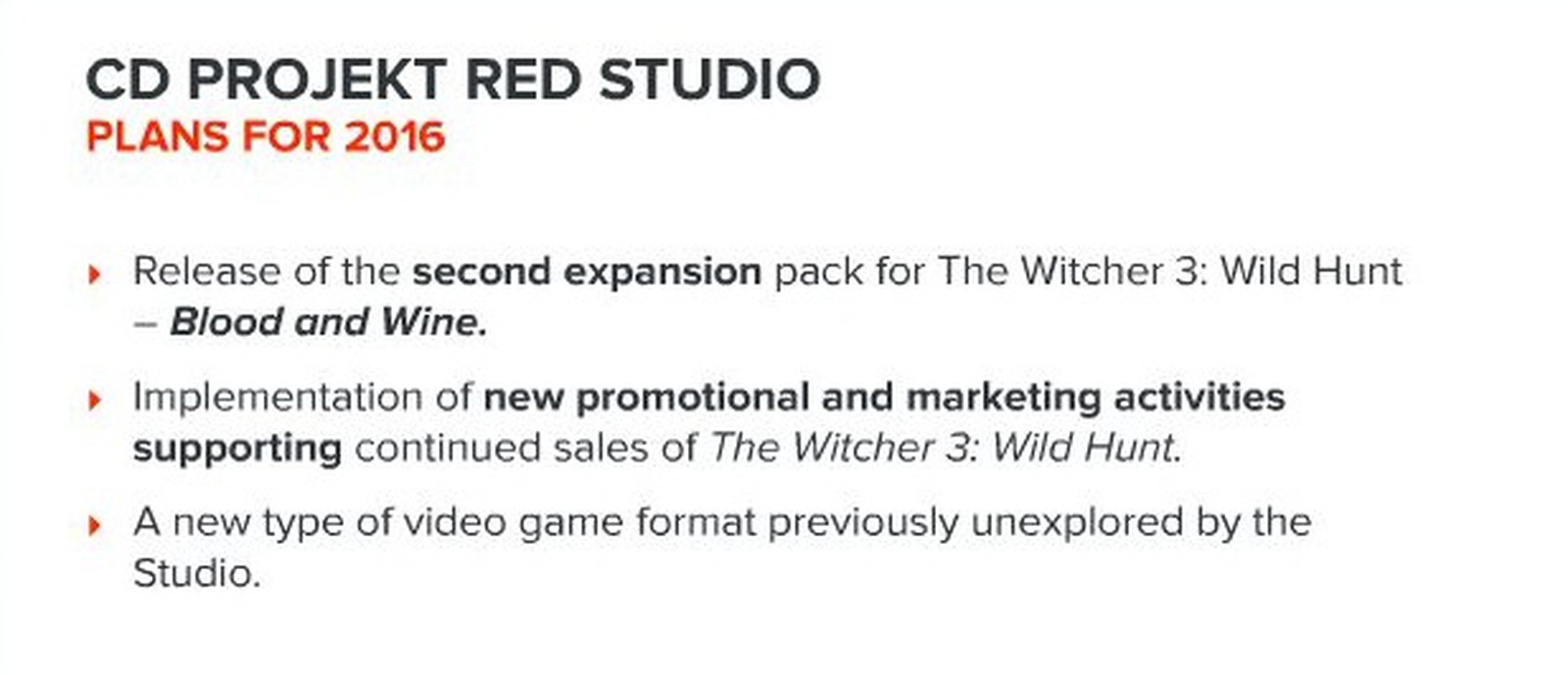 Cd projekt red планы на будущее