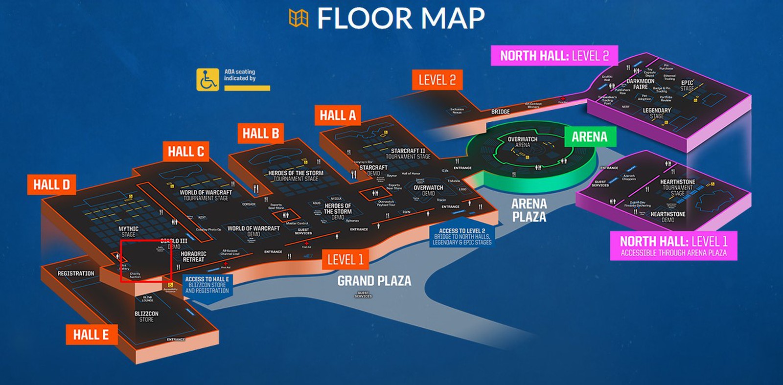 Floor map. BLIZZCON зал. Близкон карта. Виртуальный билет на BLIZZCON 2019. A Mythic Future карта.