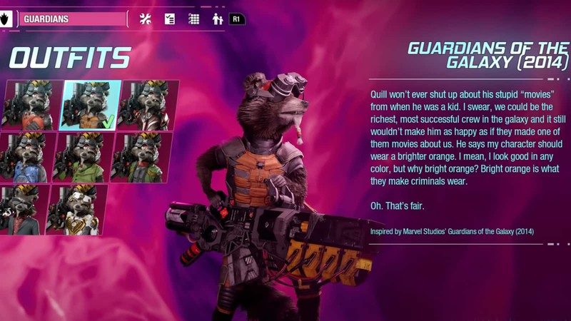 Где в Guardians of the Galaxy найти все костюмы Стражей из фильма